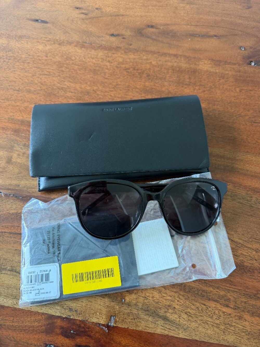 Saint Laurent YSL black round sunglasses